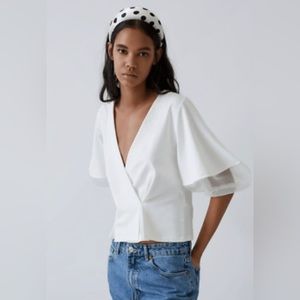 Bubble sleeve blouse